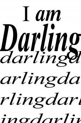 Darling (Title(me) series)                             2010 Digital Pigment Print on Somerset Velvet Paper Edition of 50 70x 48cm £90 Unframed